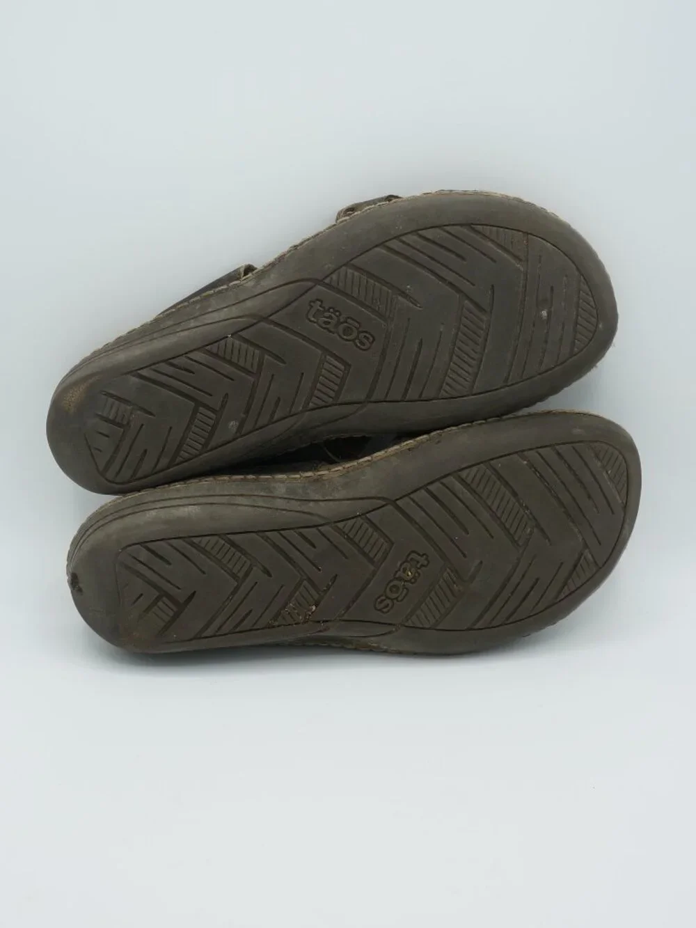 Taos Miracle Brown Leather Adjustable Slide Sandals Women's Size 40 (US 9)